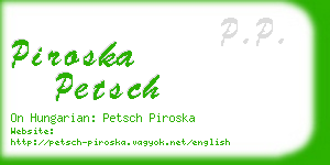 piroska petsch business card